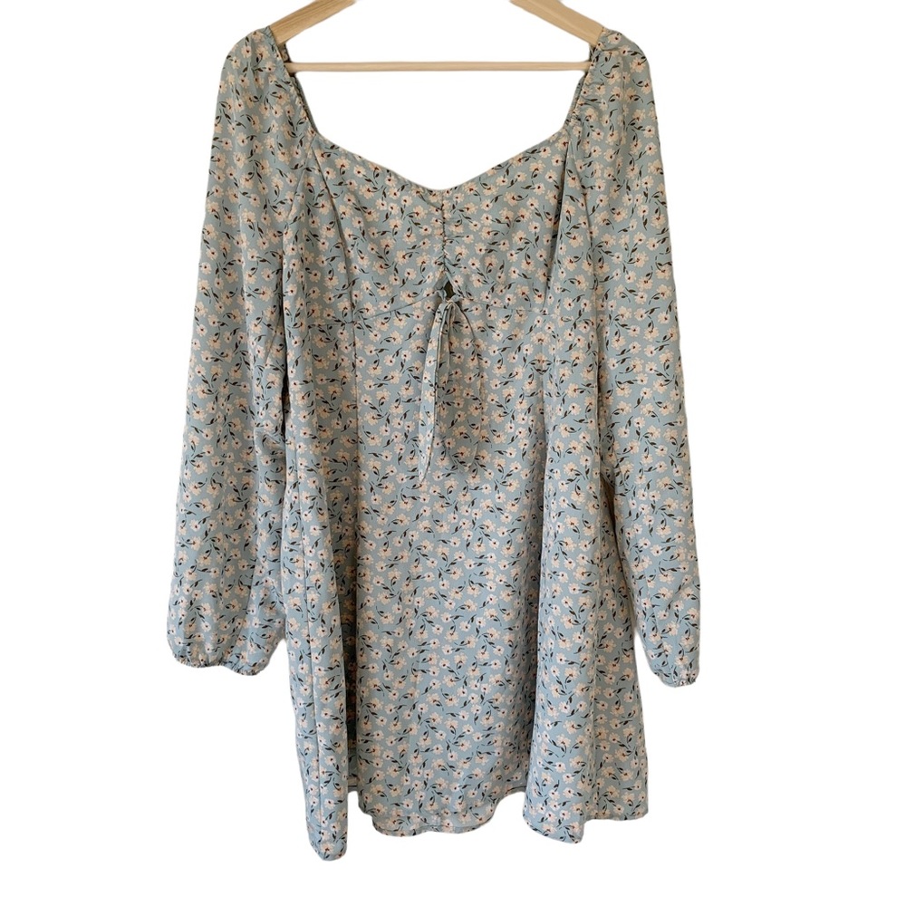 NWT LiIy Rose Mint Green Long Sleeve Floral Dress Size 2x Women